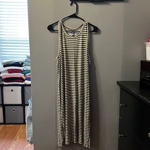 Aerie high neck stripped sleeveless dress